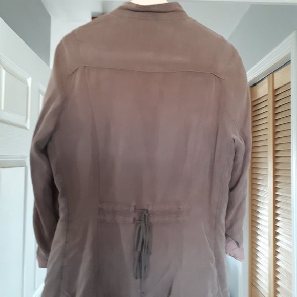 Danang Jacket/Blazer - Cocoa Brown - Size Large - 100% Silk - Lined - Picture 2 of 7